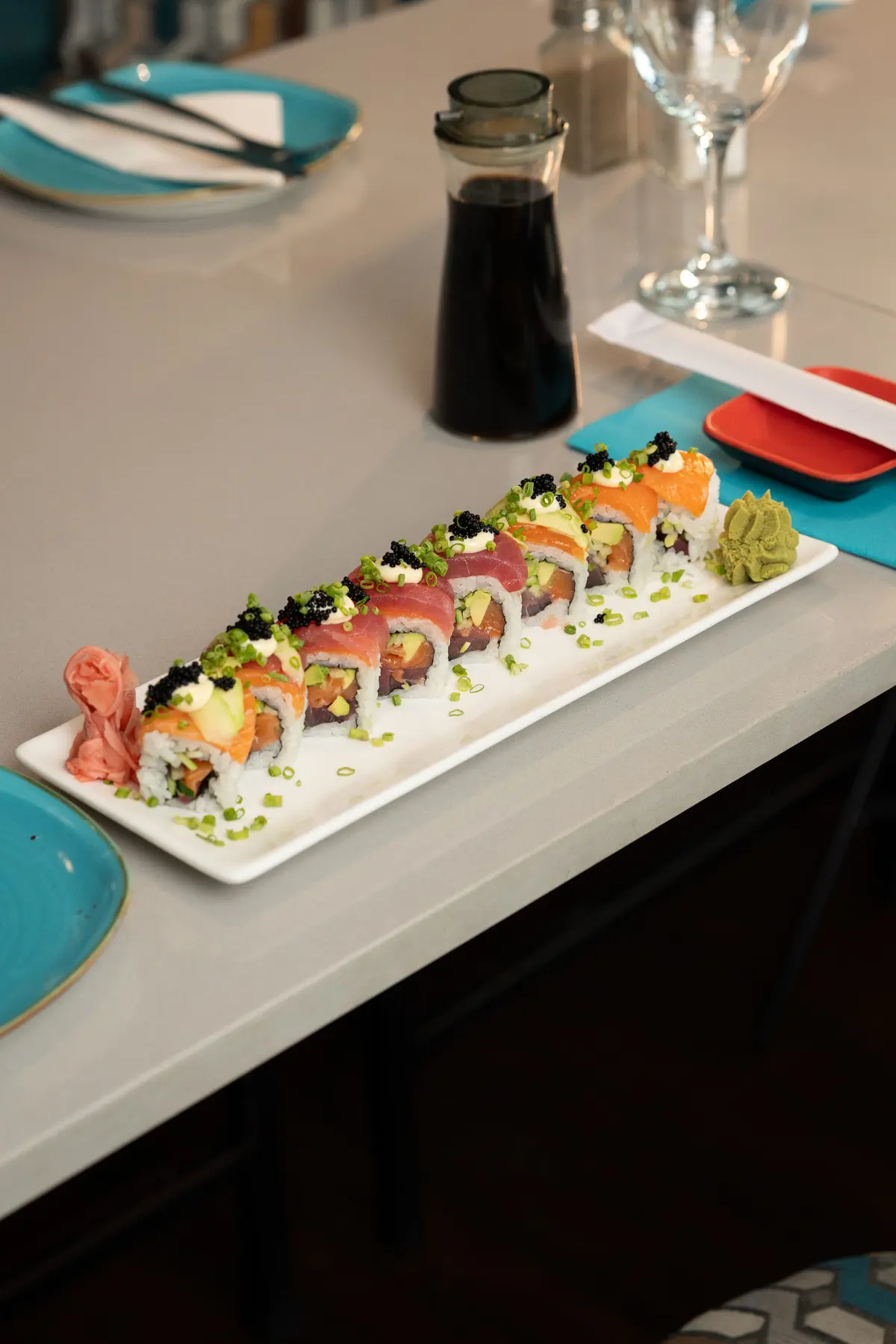 Sushi rolls at the Sey Sushi bar