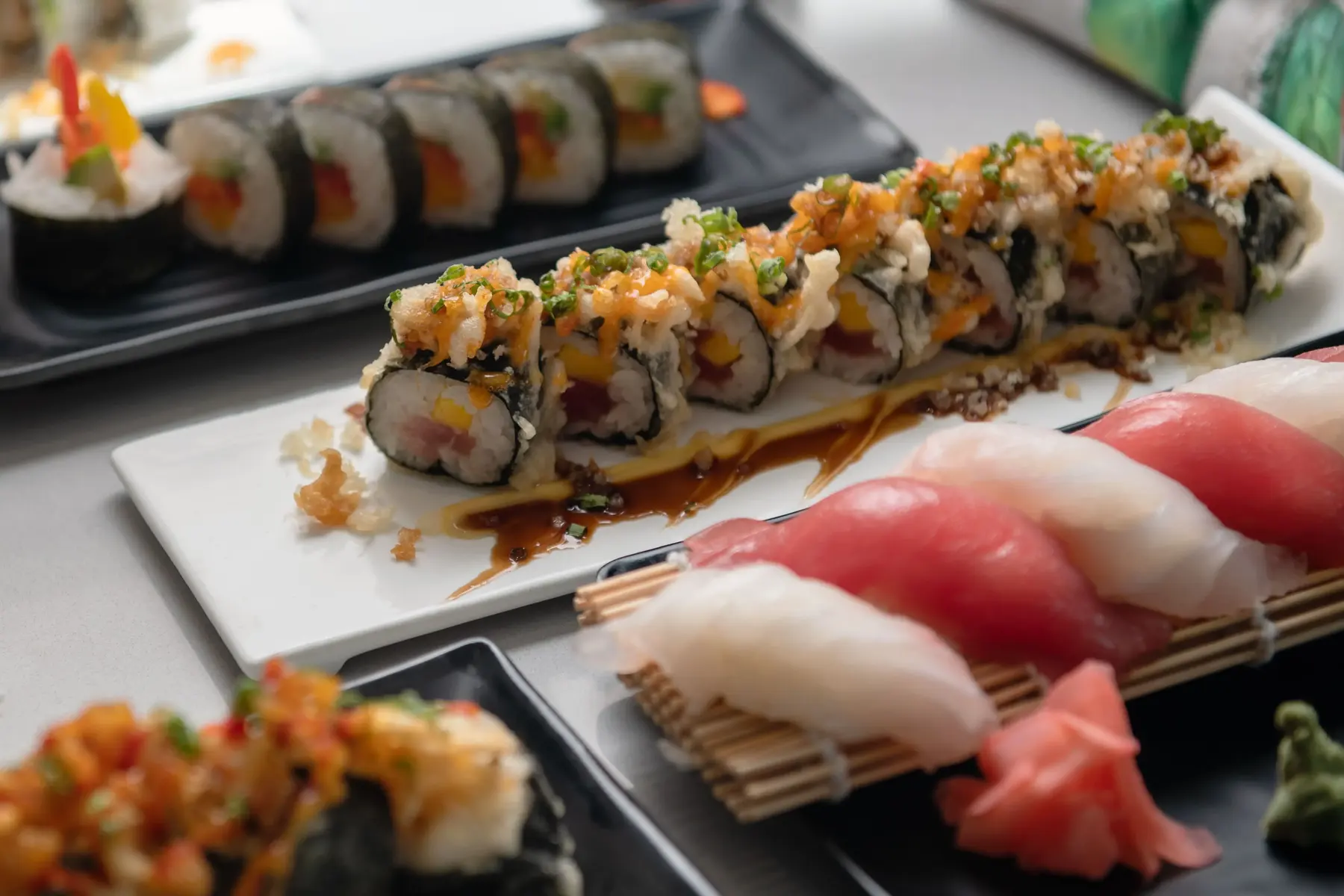 Nigiri and maki platter